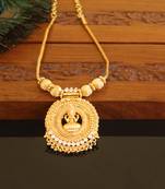 Kerala style gold plated temple necklace