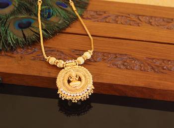 Kerala style gold plated temple necklace 2