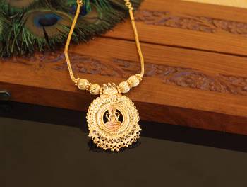 Kerala style gold plated temple necklace 3