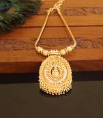 Kerala style gold plated temple necklace