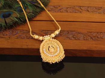 Kerala style gold plated temple necklace 2