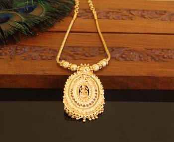 Kerala style gold plated temple necklace 3