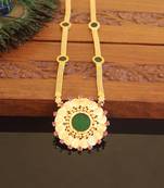 Kerala style gold plated palakka temple coin necklace