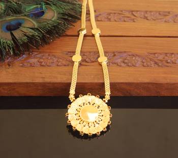 Kerala style gold plated palakka temple coin necklace 3