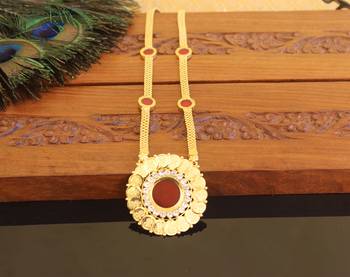 Kerala style gold plated palakka temple coin necklace 1