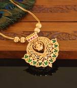Kerala style gold plated palakka temple mango necklace