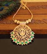 Kerala style gold plated palakka temple necklace