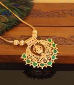 Kerala style gold plated palakka temple necklace