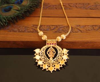 Kerala style gold plated palakka temple necklace 3