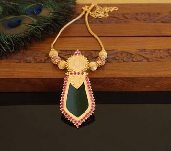 Kerala style gold plated temple nagapadam necklace 2