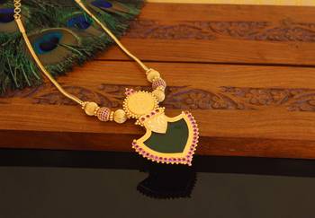 Kerala style gold plated temple necklace 1