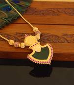 Kerala style gold plated temple necklace