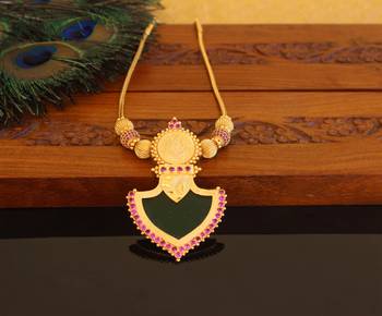 Kerala style gold plated temple necklace 2