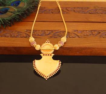 Kerala style gold plated temple necklace 3