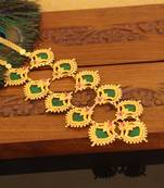 Kerala style gold plated palakka neckace