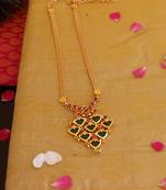 Kerala style gold plated palakka neckace
