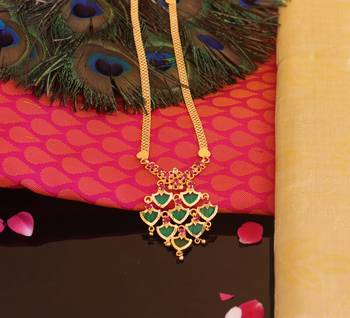 Kerala style gold plated palakka neckace 3