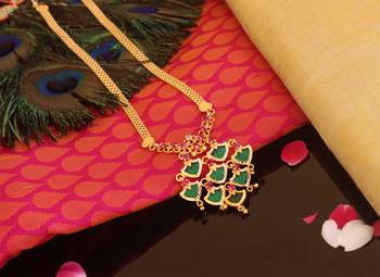 Kerala style gold plated palakka neckace 4