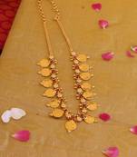 Kerala style gold plated temple coin necklace