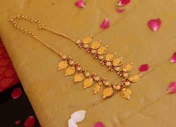 Kerala style gold plated temple coin necklace 2
