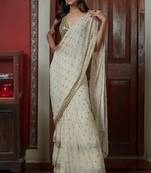 Trendmalls  Heavy Georgette Sequence 3Layer Saree With Real Mirror Work Blouse