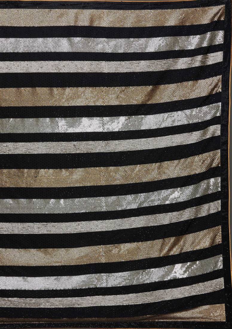 Black Art Silk Heavy sequin Work Saree For Women