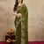 Trendmalls Green Embroided Work Saree