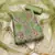 Green Organza Unstitched Dress Material