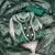 Green Organza Unstitched Dress Material