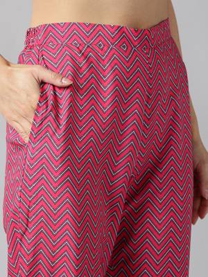 green color printed poly crepe styles kurta trouser with dupatta 5