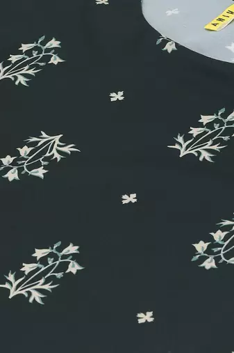 green color printed poly crepe styles kurta trouser with dupatta