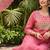 pink color embroidered poly silk styles kurta trouser with dupatta