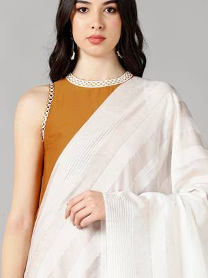mustard color solid poly silk styles kurta trouser with dupatta 2