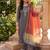 grey color embroidered poly silk styles kurta trouser with dupatta