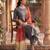 grey color embroidered poly silk styles kurta trouser with dupatta