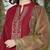 red color embroidered poly silk styles kurta trouser with dupatta