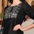 black color embroidered poly silk styles kurta trouser with dupatta