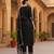 black color embroidered poly silk styles kurta trouser with dupatta