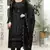 Black color embroideried faux georgette semi stitched salwar suit