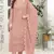 Peach color embroideried faux georgette semi stitched salwar suit