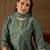 teal color solid poly silk styles kurta trouser with dupatta