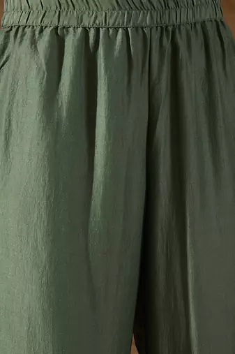 teal color solid poly silk styles kurta trouser with dupatta