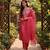 pink color embroidered poly silk styles kurta trouser with dupatta