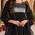 black color embroidered poly silk styles kurta trouser with dupatta