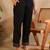 black color embroidered poly silk styles kurta trouser with dupatta
