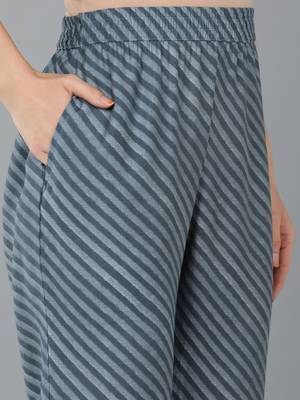 charcoal color dyed silk blend styles kurta trouser with dupatta 5