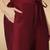maroon color embroidered silk blend styles kurta palazzo with dupatta