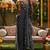 black color embroidered silk blend styles kurta trouser with dupatta