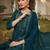 teal color woven design silk blend styles kurta trouser with dupatta
