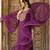 purple color embroidered silk blend styles kurta trouser with dupatta